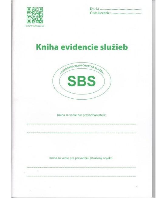 KNIHA EVIDENCIE SLUŽIEB SBS a VO
